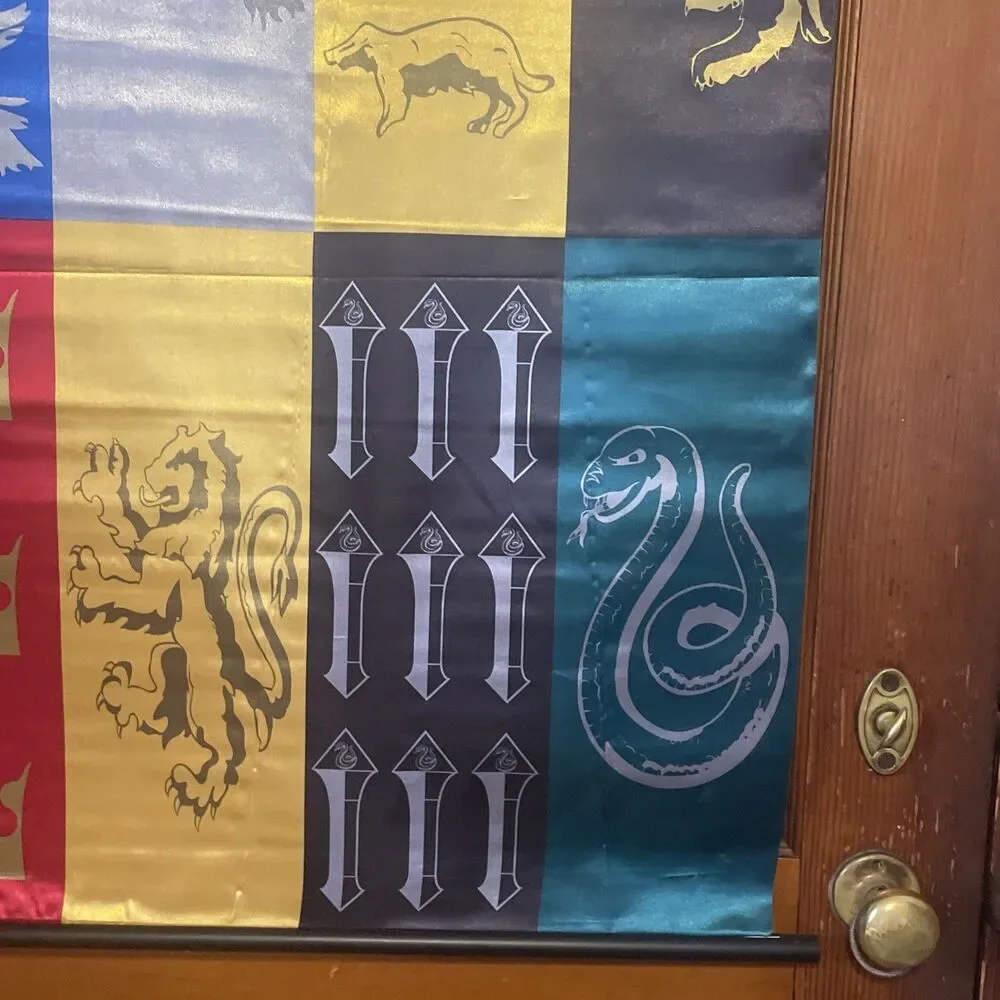 Harry Potter NECA Hogwarts Houses Fabric Banner New 22 x 32